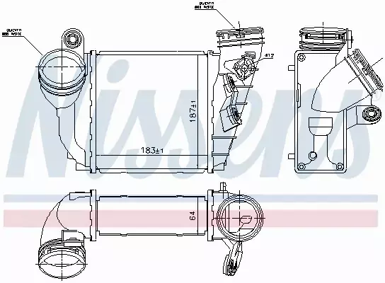 NISSENS CHŁODNICA INTERCOOLER 96679 