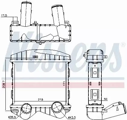 NISSENS CHŁODNICA INTERCOOLER 96893 