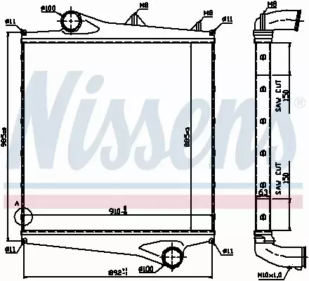 NISSENS CHŁODNICA INTERCOOLER 96961 