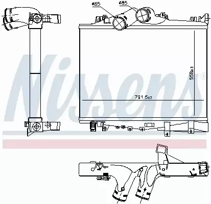 NISSENS INTERCOOLER 97038 