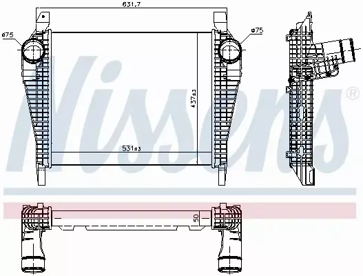 NISSENS CHŁODNICA INTERCOOLER 97064 