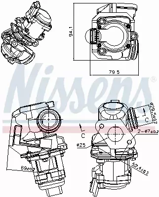 NISSENS ZAWÓR RECYRKULACJI SPALIN 98150 