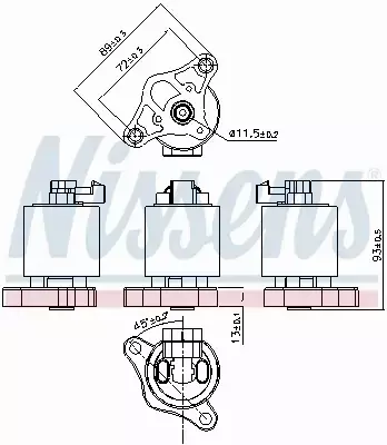 NISSENS ZAWÓR EGR 98153 