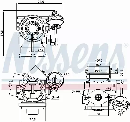 NISSENS ZAWÓR EGR 98162 