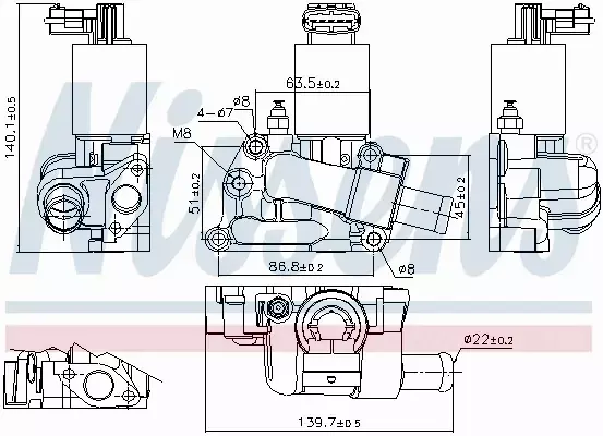 NISSENS ZAWÓR EGR 98204 