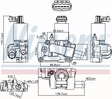 NISSENS ZAWÓR EGR 98227 