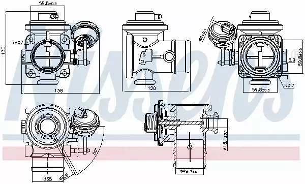 NISSENS ZAWÓR EGR 98304 