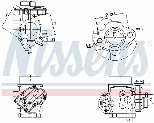 NISSENS ZAWÓR EGR 98349 