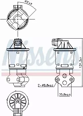 NISSENS ZAWÓR EGR 98354 