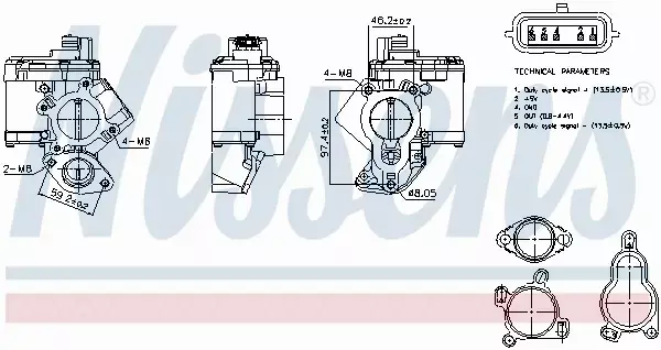 NISSENS ZAWÓR EGR 98463 