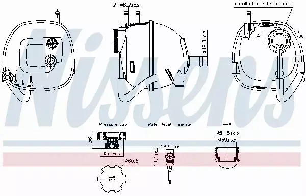 NISSENS ZBIORNIK WYRÓWNAWCZY 996222 