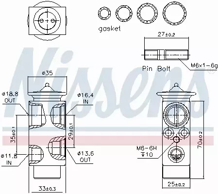 NISSENS ZAWÓR ROZPRĘŻNY KLIMATYZACJI 999234 