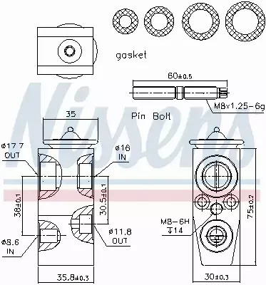 NISSENS ZAWÓR ROZPRĘŻNY KLIMATYZACJI 999285 