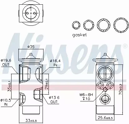 NISSENS ZAWÓR ROZPRĘŻNY KLIMATYZACJI 999312 