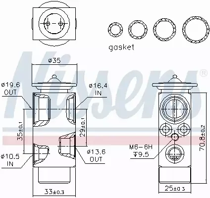 NISSENS ZAWÓR ROZPRĘŻNY KLIMATYZACJI 999322 