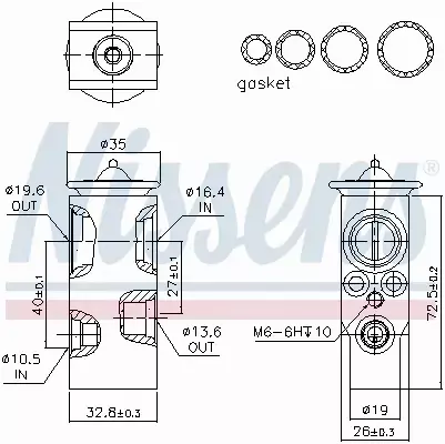 NISSENS ZAWÓR ROZPRĘŻNY KLIMATYZACJI 999355 