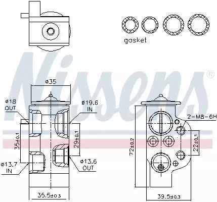NISSENS ZAWÓR ROZPRĘŻNY KLIMATYZACJI 999375 