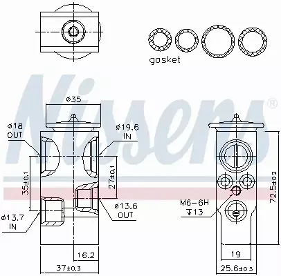 NISSENS ZAWÓR ROZPRĘŻNY KLIMATYZACJI 999378 