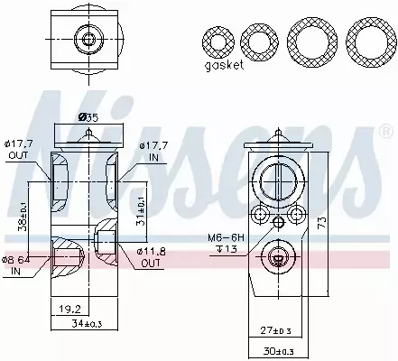 NISSENS ZAWÓR ROZPRĘŻNY KLIMATYZACJI 999391 
