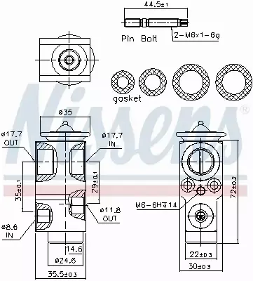 NISSENS ZAWÓR ROZPRĘŻNY KLIMATYZACJI 999415 