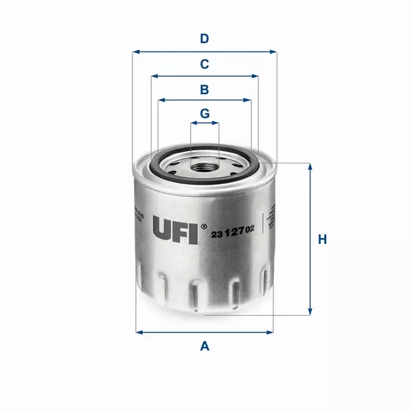 UFI FILTR OLEJU 23.127.02 