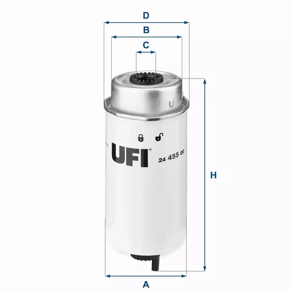 UFI FILTR PALIWA 24.455.00 