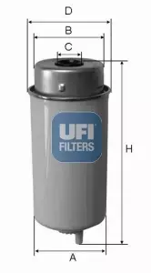 UFI FILTR PALIWA 24.458.00 