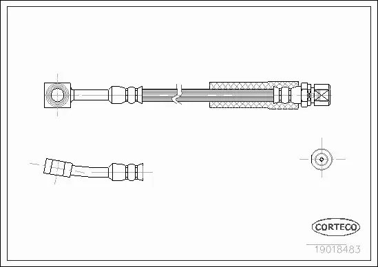 CORTECO PRZEWÓD HAMULCOWY PRZÓD OPEL CORSA B C 