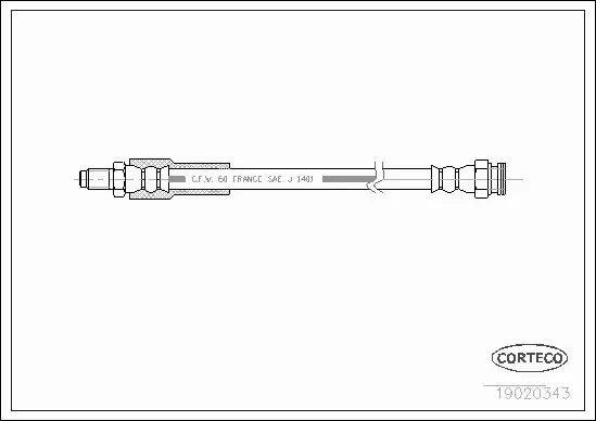 CORTECO PRZEWÓD HAMULCOWY 19020343 