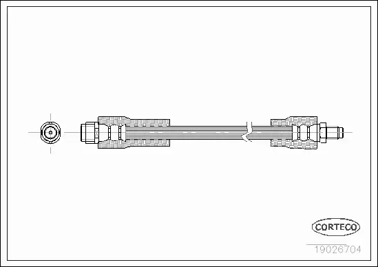 CORTECO PRZEWÓD HAMULCOWY PRZÓD MERCEDES W210 W168 