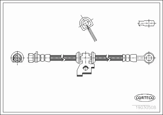 CORTECO PRZEWÓD HAMULCOWY 19030508 