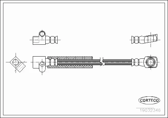 CORTECO PRZEWÓD HAMULCOWY 19032346 