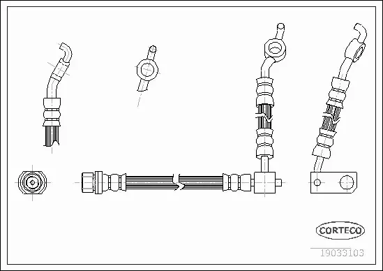 CORTECO PRZEWÓD HAMULCOWY 19033103 