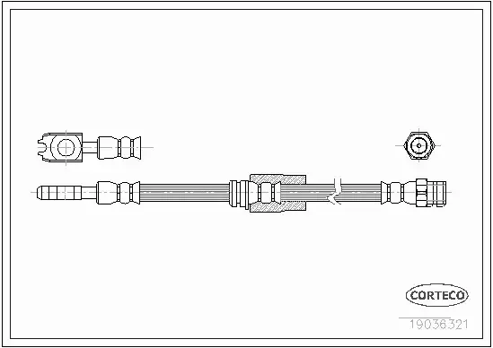 CORTECO PRZEWÓD HAMULCOWY 19036321 