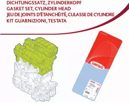 CORTECO ZESTAW USZCZELEK GŁOWICY 417906P 