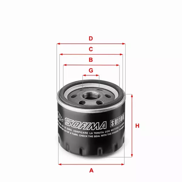 SOFIMA FILTR OLEJU S 0110 R 