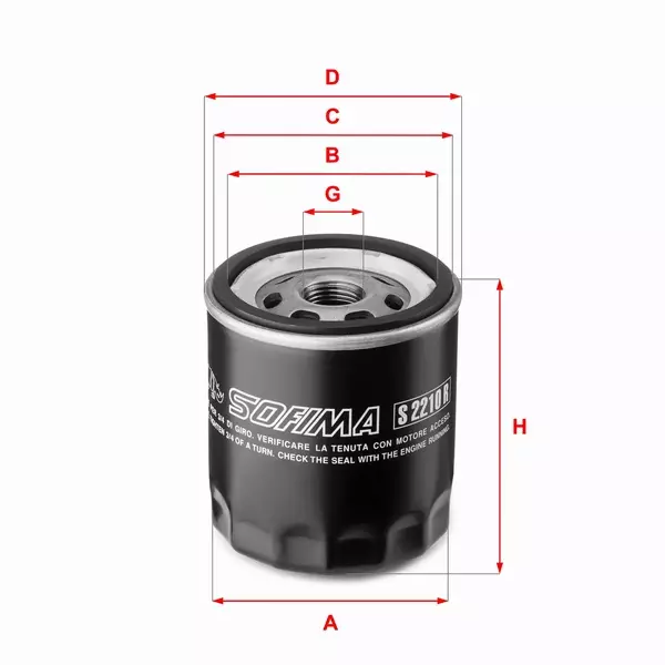 SOFIMA FILTR OLEJU S 2210 R 