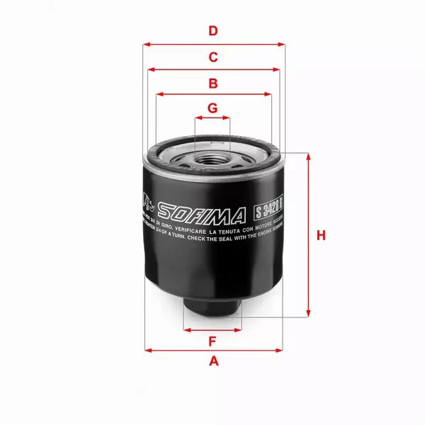 SOFIMA FILTR OLEJU S 3428 R 