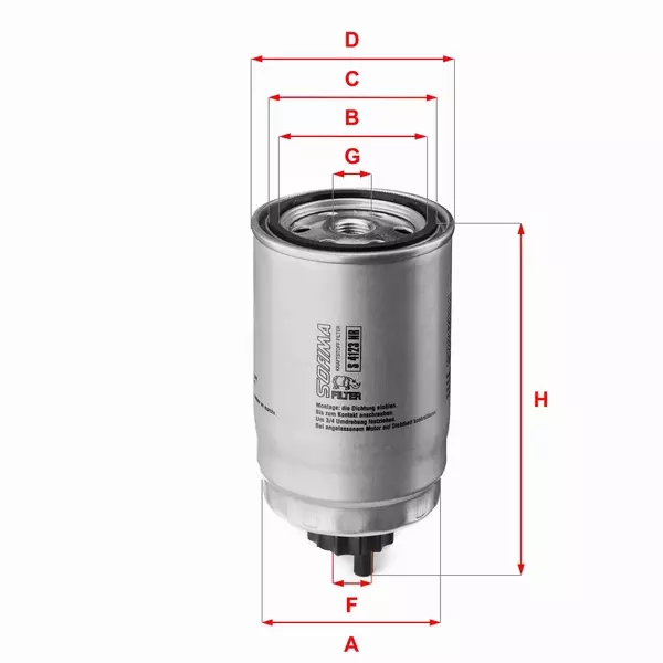 SOFIMA FILTR PALIWA S 4123 NR 