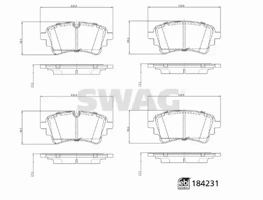 SWAG KLOCKI HAMULCOWE 33 10 9321 