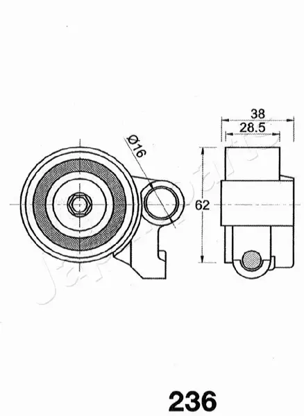 JAPANPARTS ROLKA PASKA ROZRZĄDU BE-236 