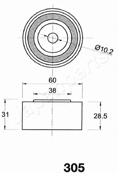 JAPANPARTS ROLKA PASKA ROZRZĄDU BE-305 