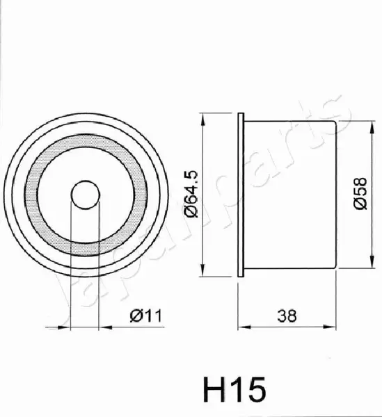 JAPANPARTS ROLKA PASKA ROZRZĄDU BE-H15 