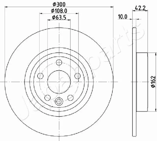 JAPANPARTS TARCZA HAMULCOWA DP-L10 