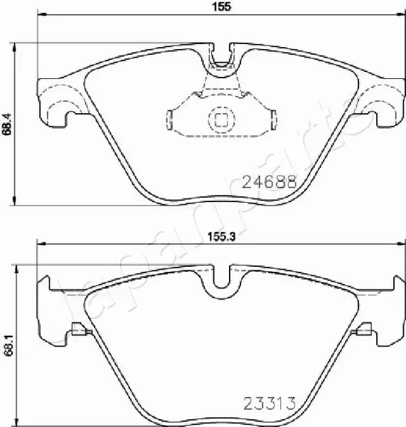 JAPANPARTS KLOCKI HAMULCOWE PA-0126AF 