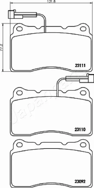 JAPANPARTS KLOCKI HAMULCOWE PA-0204AF 