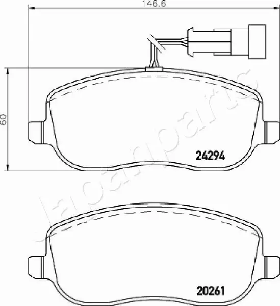 JAPANPARTS KLOCKI HAMULCOWE PA-0220AF 