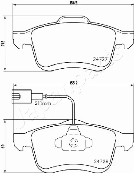 JAPANPARTS KLOCKI HAMULCOWE PA-0221AF 