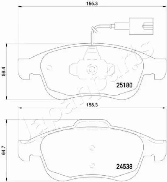 JAPANPARTS KLOCKI HAMULCOWE PA-0243AF 