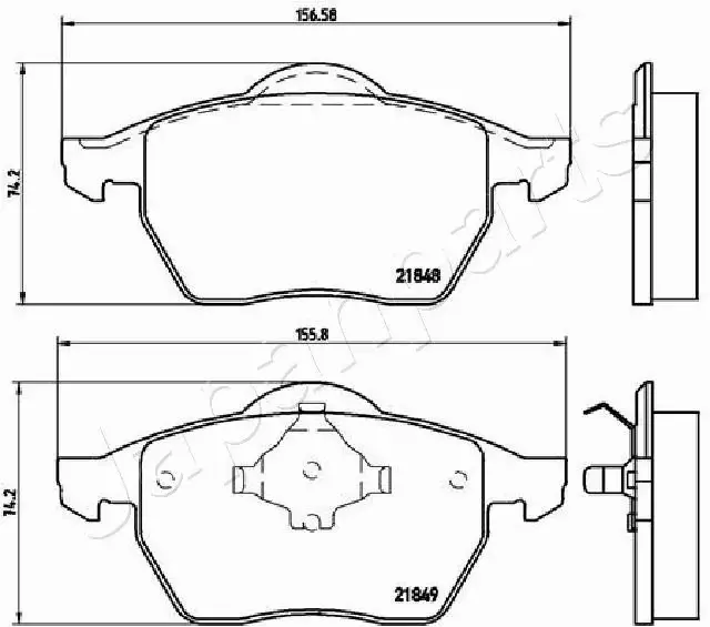 JAPANPARTS KLOCKI HAMULCOWE PA-0312AF 